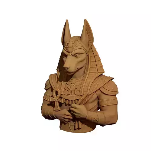 ANUBIS EGYPTIAN GOD BUST 3D PRINTABLE STATUE