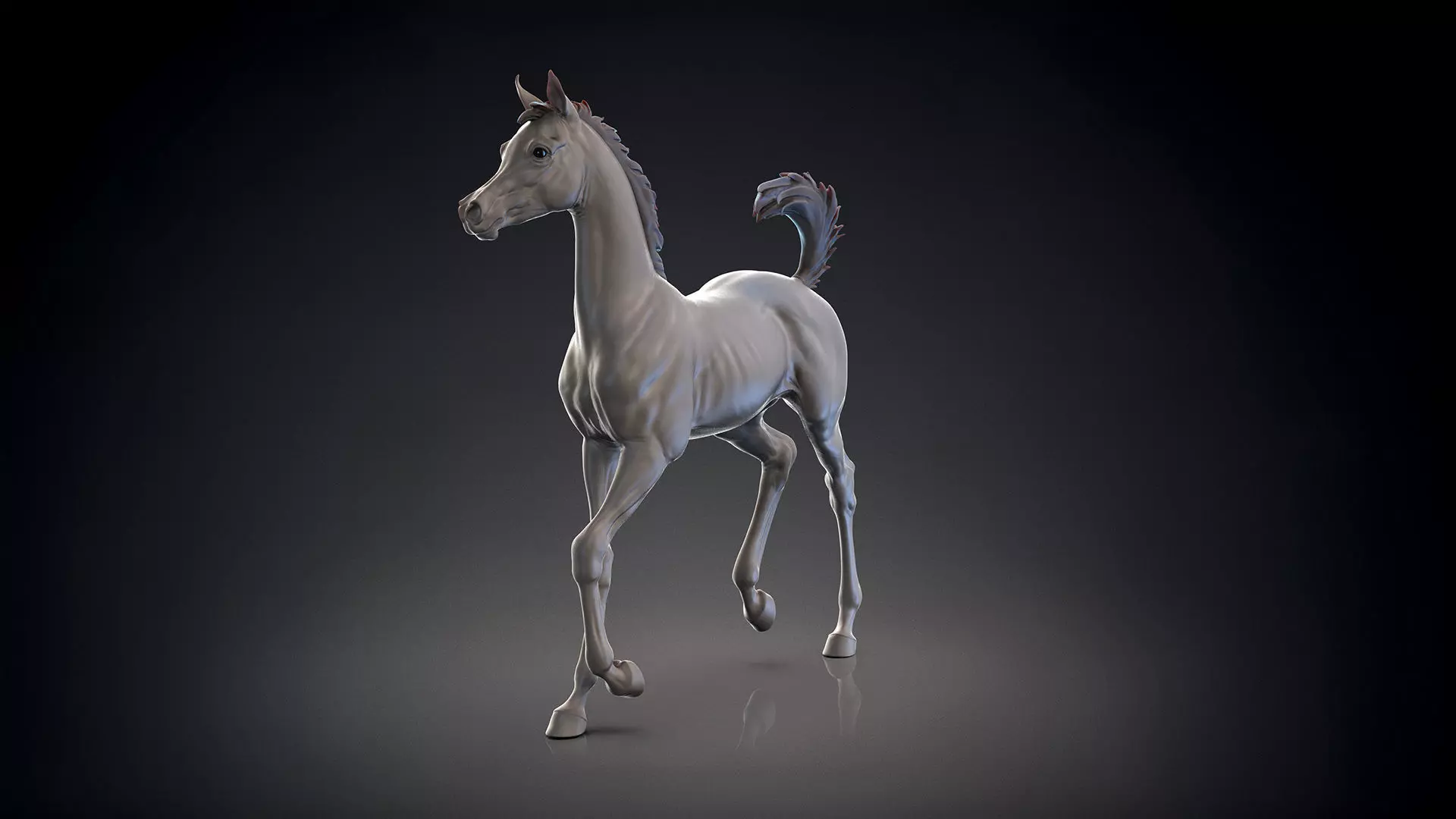 Arab Foal running I 3D Sculpting 3D print model_1