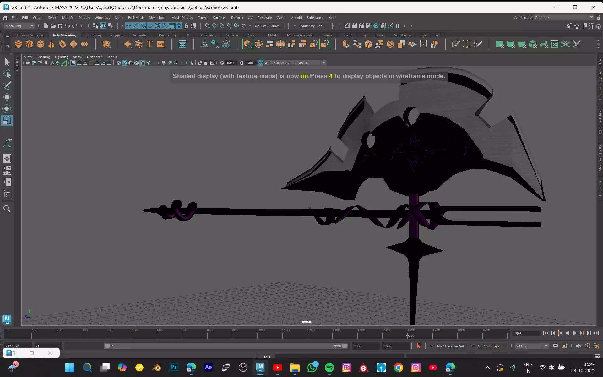 SWORD MODEL Low-poly 3D model_1