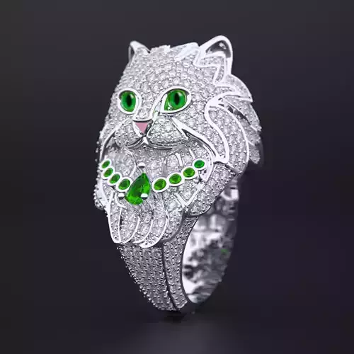 Cat Ring 3D Model  Luxury Jewelry