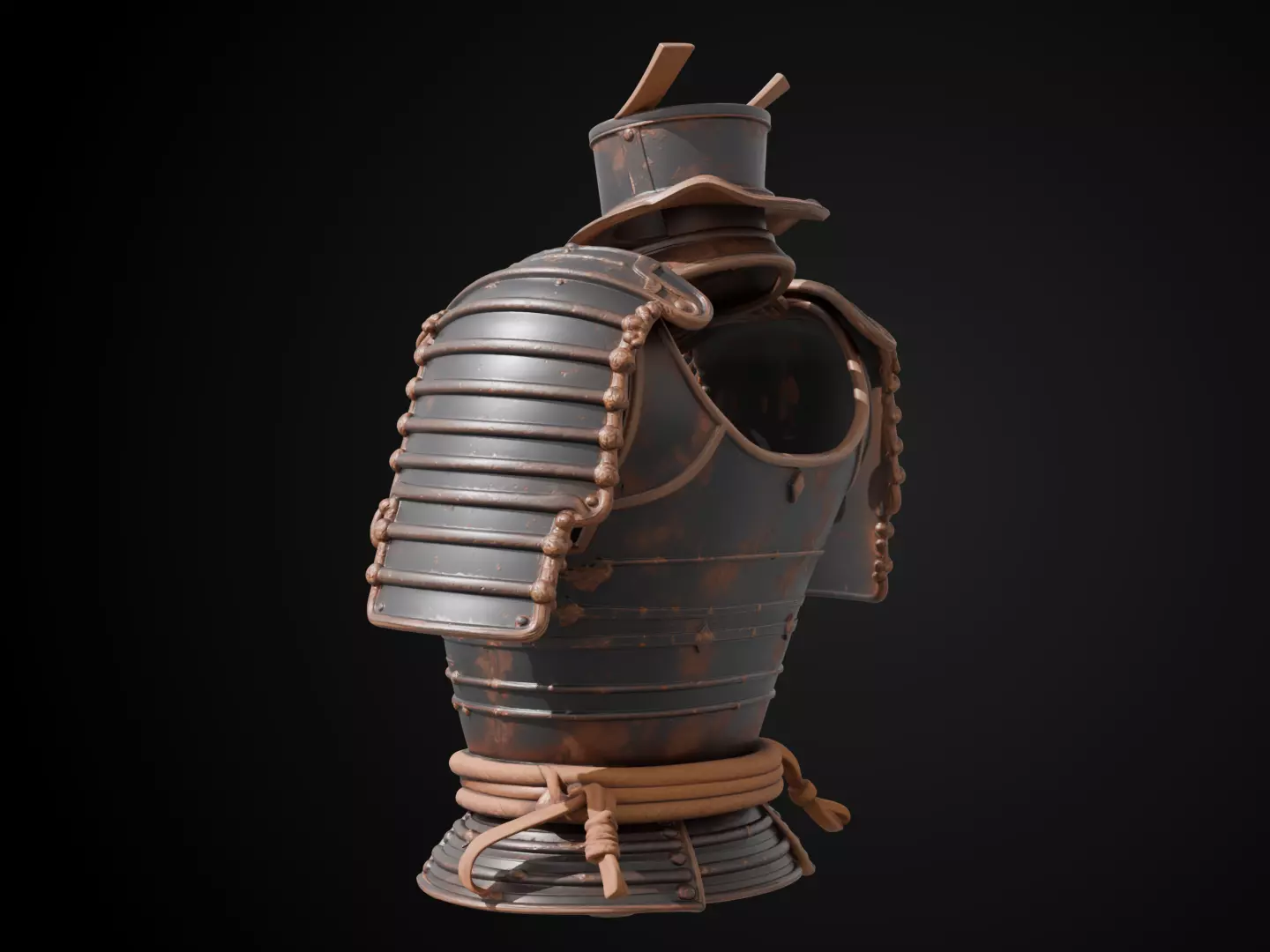 Stylized Samurai Armor - Wanderers Warplate 3D print model_8