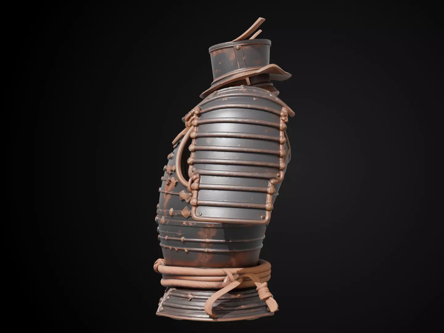 Stylized Samurai Armor - Wanderers Warplate 3D print model_9