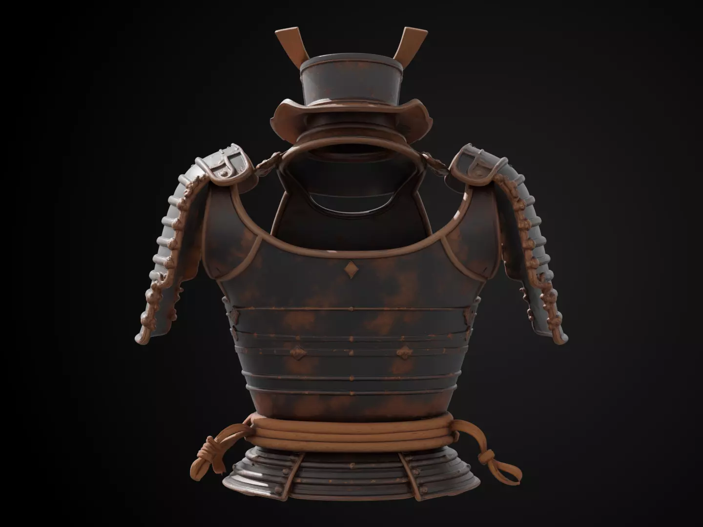 Stylized Samurai Armor - Wanderers Warplate 3D print model_6