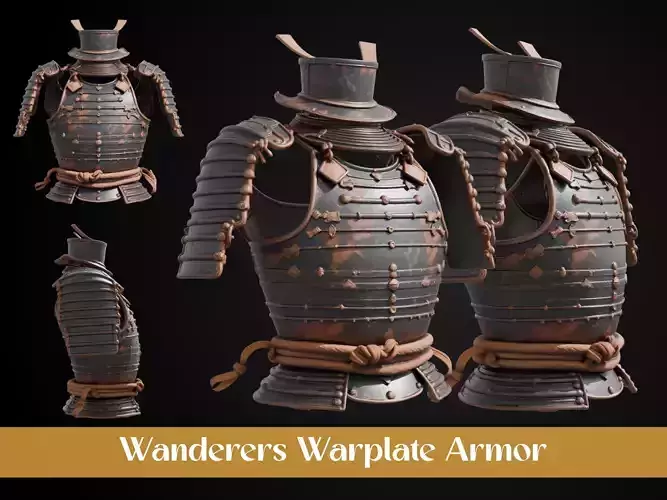 Stylized Samurai Armor - Wanderers Warplate 3D print model Stylized Samurai Armor - Wanderers Warplate 3D print model