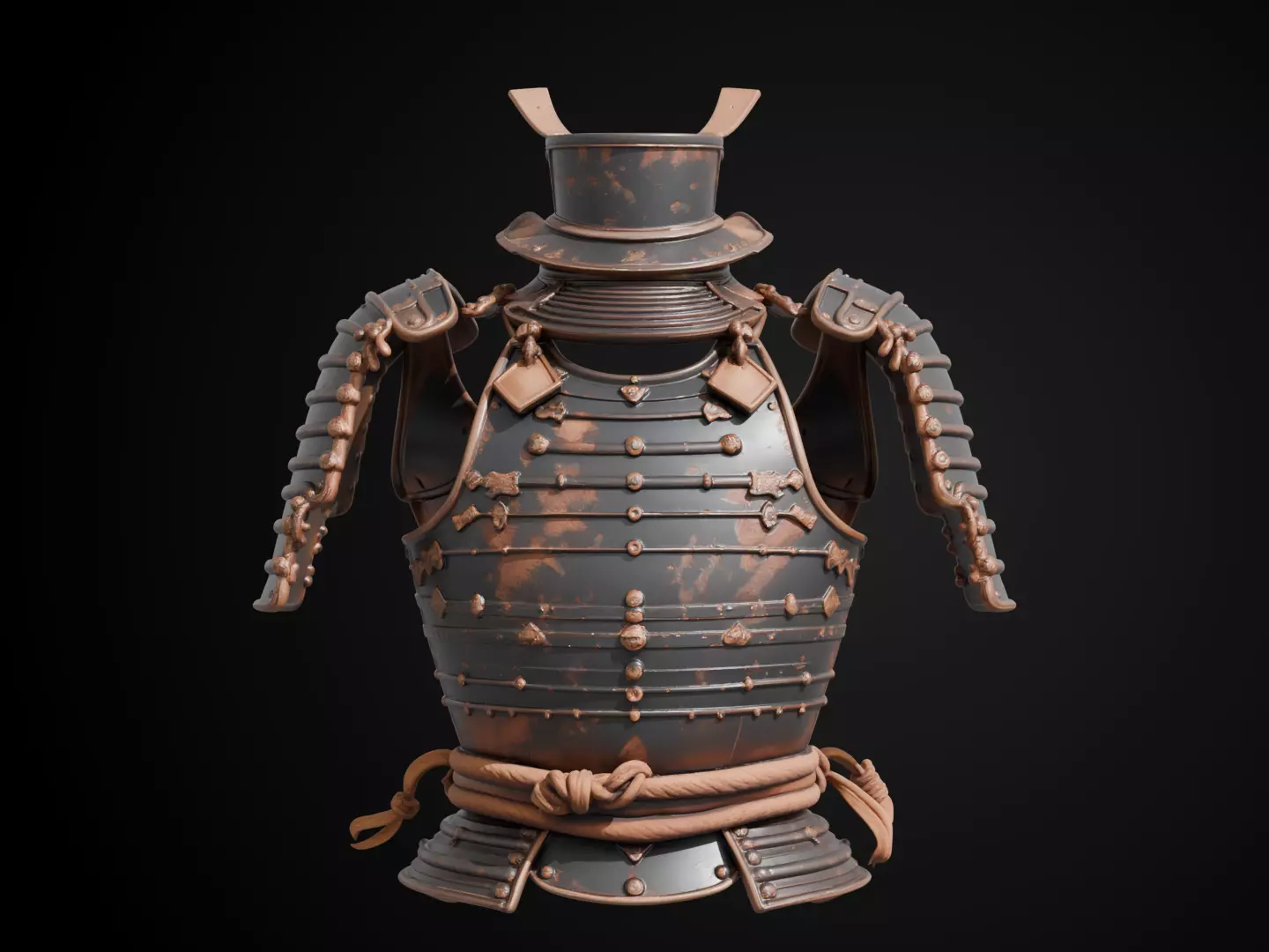 Stylized Samurai Armor - Wanderers Warplate 3D print model_12