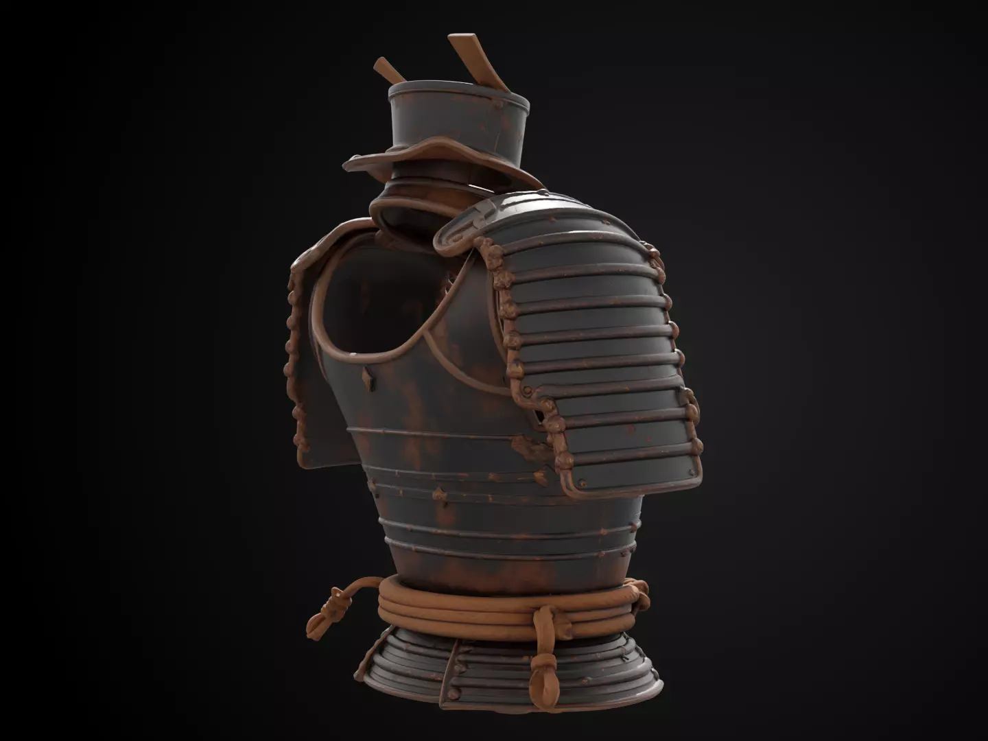 Stylized Samurai Armor - Wanderers Warplate 3D print model_4