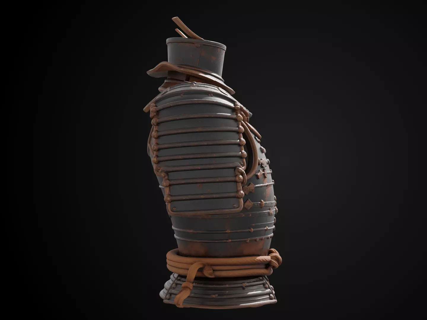 Stylized Samurai Armor - Wanderers Warplate 3D print model_3
