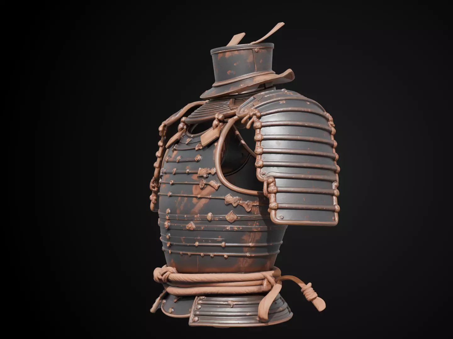 Stylized Samurai Armor - Wanderers Warplate 3D print model_10
