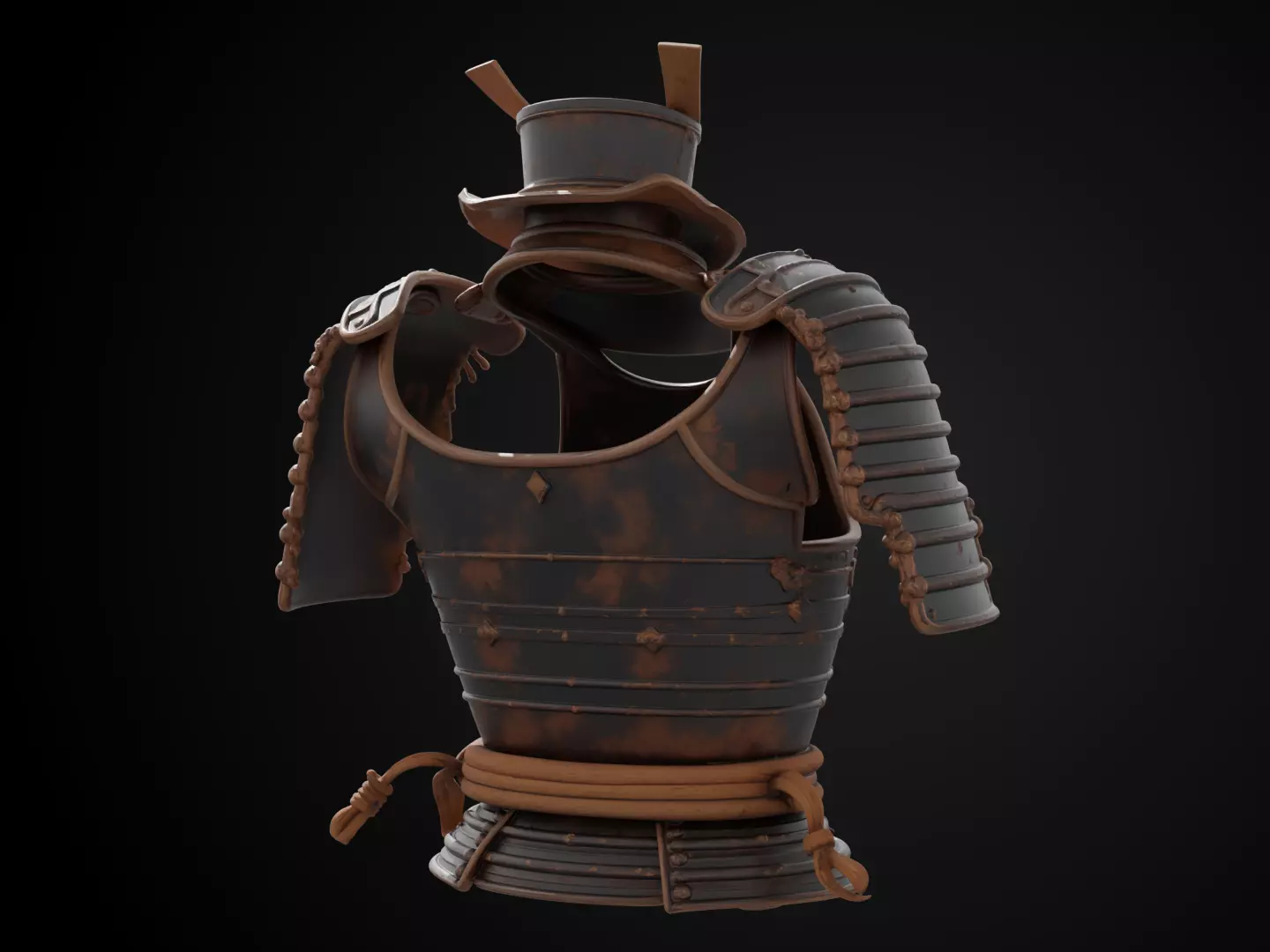 Stylized Samurai Armor - Wanderers Warplate 3D print model_5