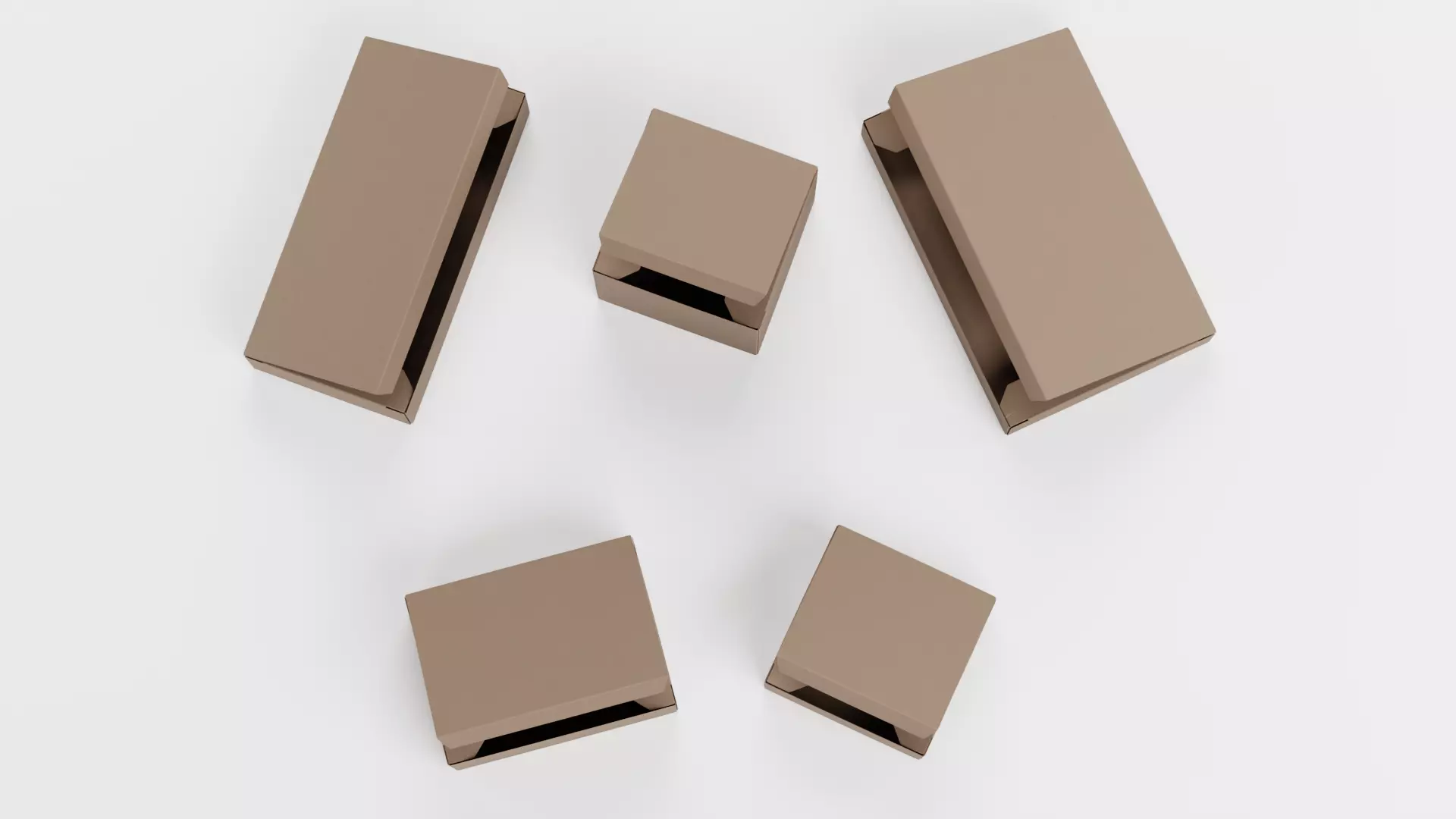 -Carboard Boxes- Rigged- Low-poly 3D model_3