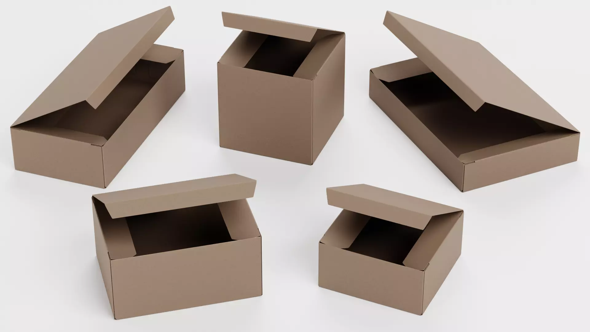 -Carboard Boxes- Rigged- Low-poly 3D model_0