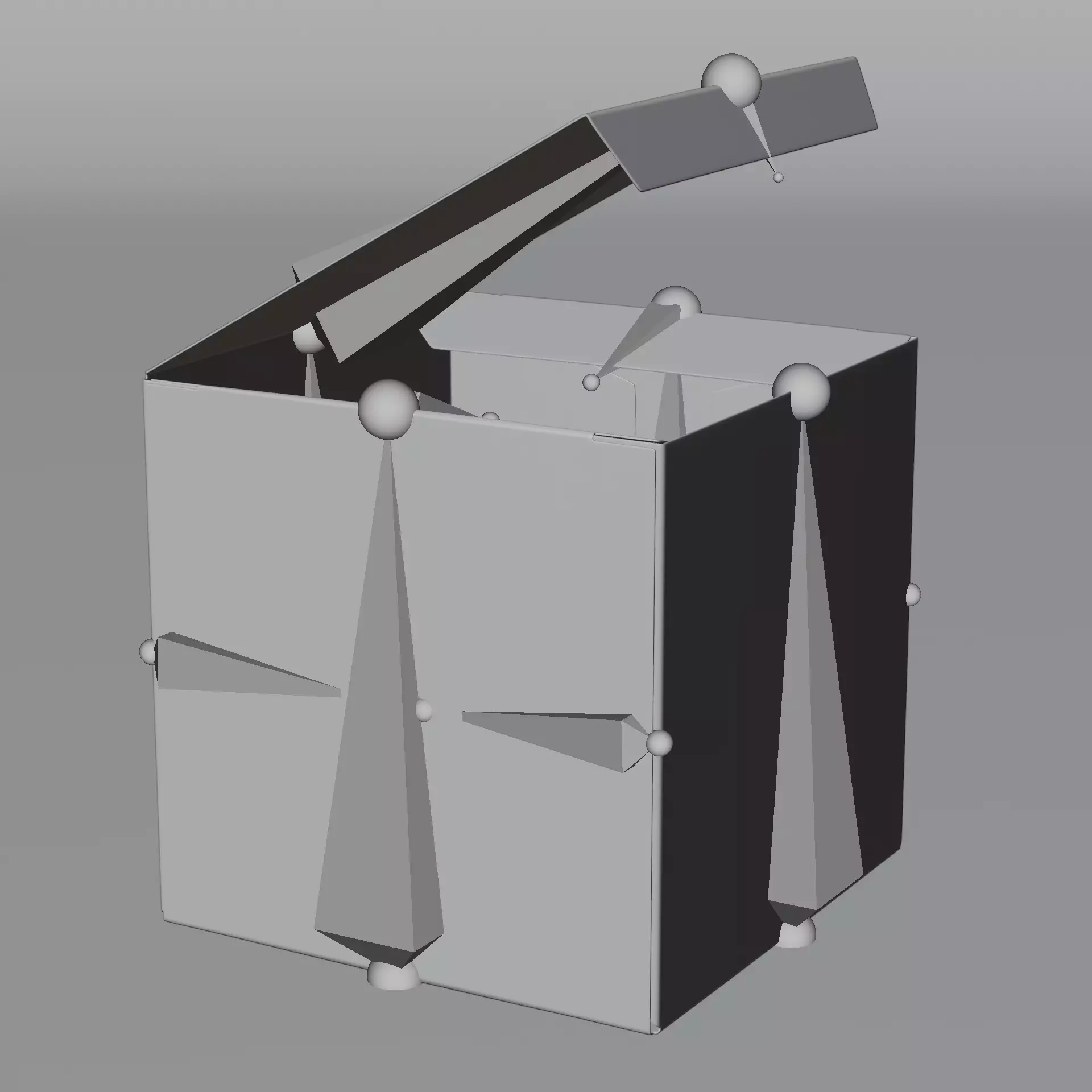 -Carboard Boxes- Rigged- Low-poly 3D model_27