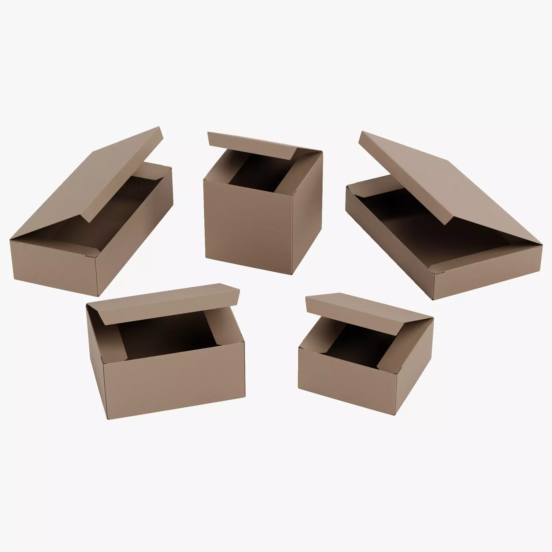 -Carboard Boxes- Rigged- Low-poly 3D model_34