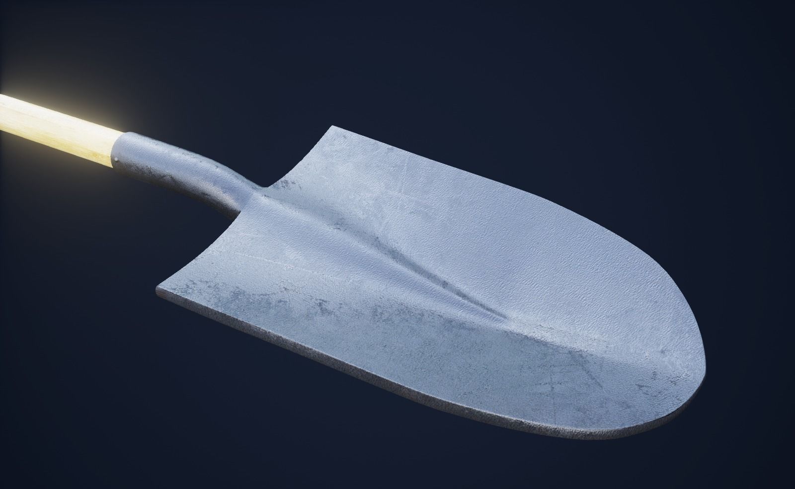 Shovel 1 Plus 1 PBR Game Ready Low-poly 3D model_2