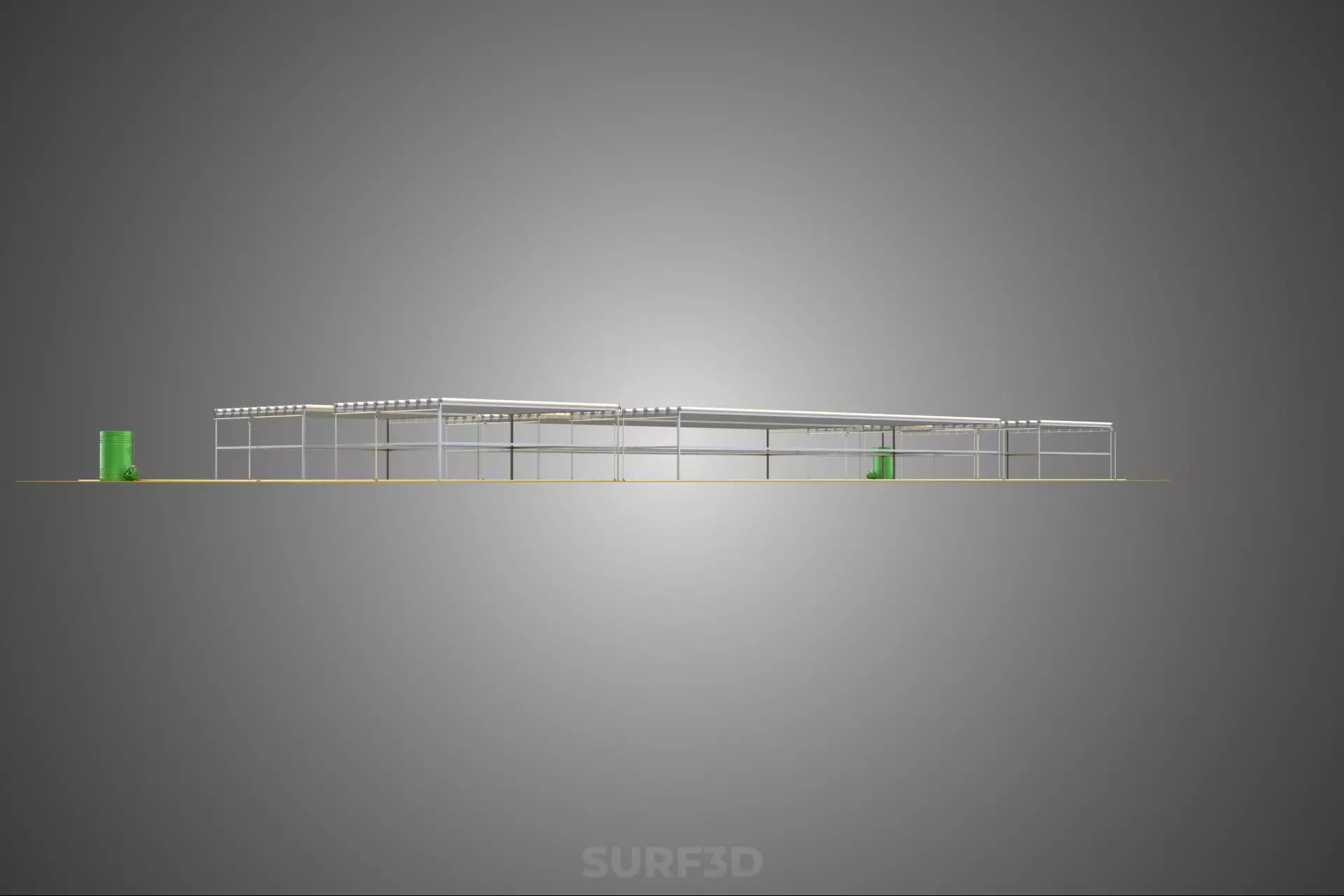 FIELD GARDEN LAYOUT AEROPONIC HYDROPONIC PLANT CROP FARM FACTORY 3D model_16