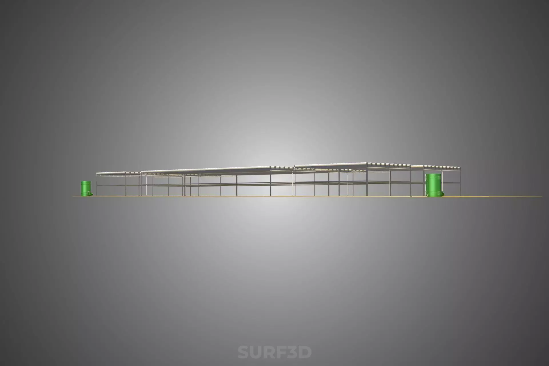 FIELD GARDEN LAYOUT AEROPONIC HYDROPONIC PLANT CROP FARM FACTORY 3D model_14