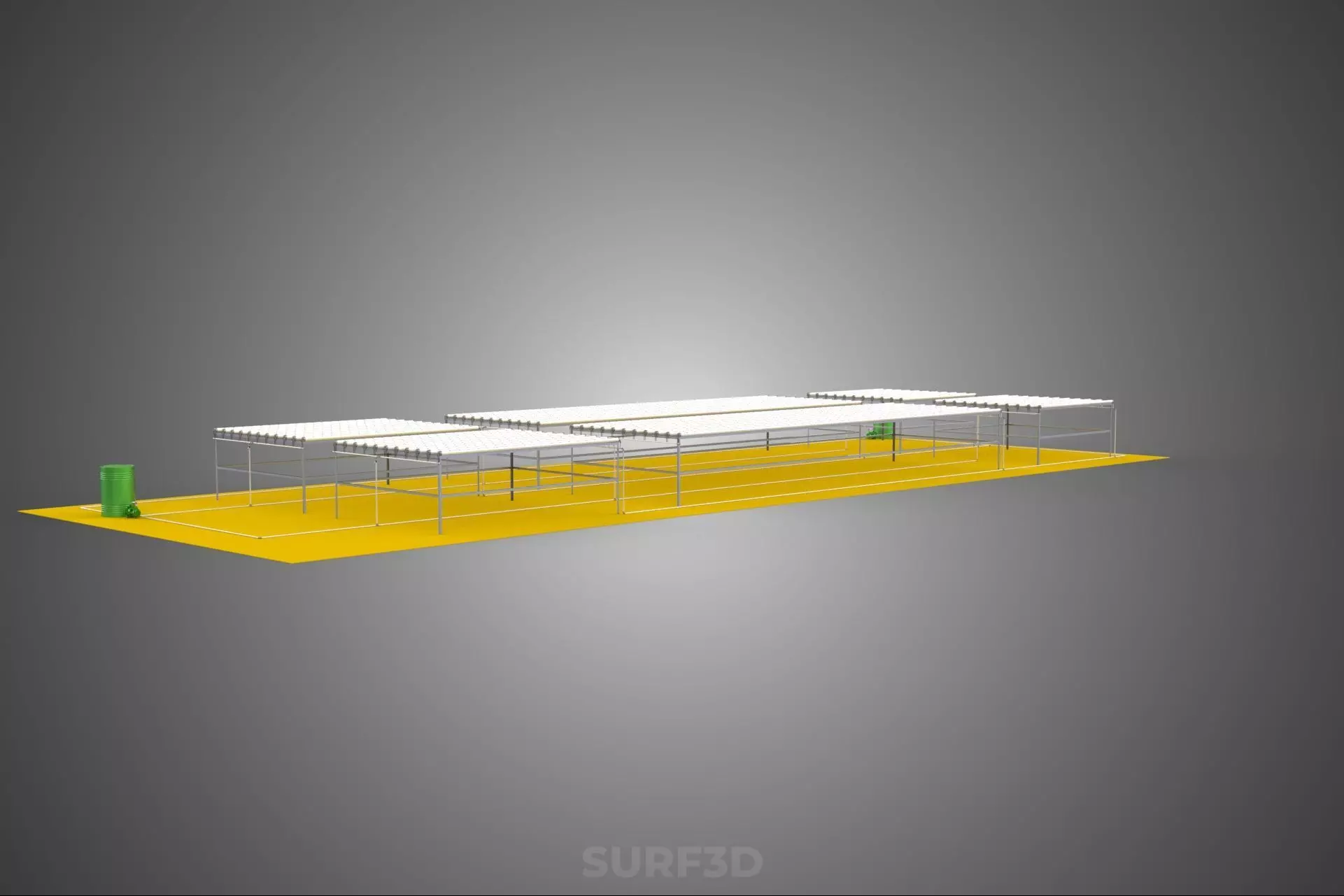 FIELD GARDEN LAYOUT AEROPONIC HYDROPONIC PLANT CROP FARM FACTORY 3D model_10