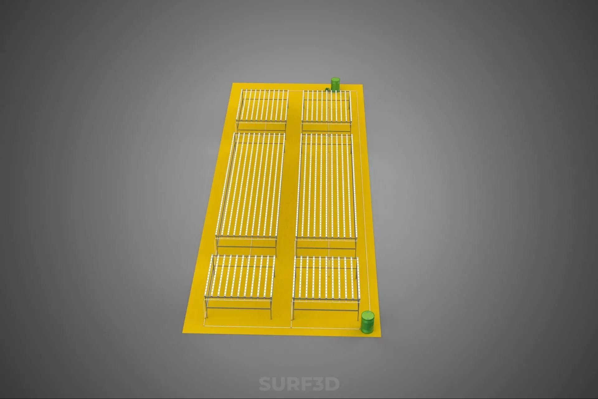 FIELD GARDEN LAYOUT AEROPONIC HYDROPONIC PLANT CROP FARM FACTORY 3D model_6