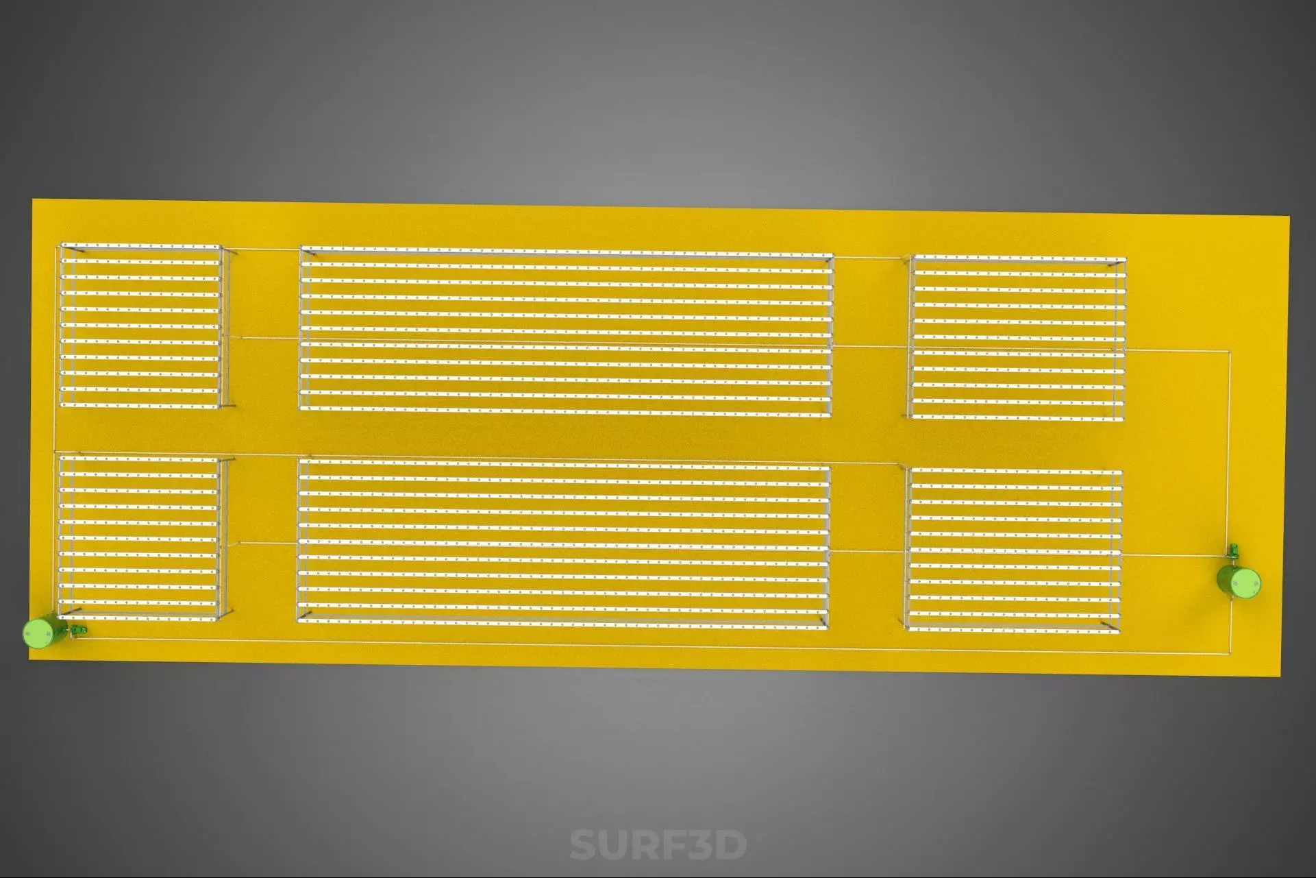 FIELD GARDEN LAYOUT AEROPONIC HYDROPONIC PLANT CROP FARM FACTORY 3D model_18