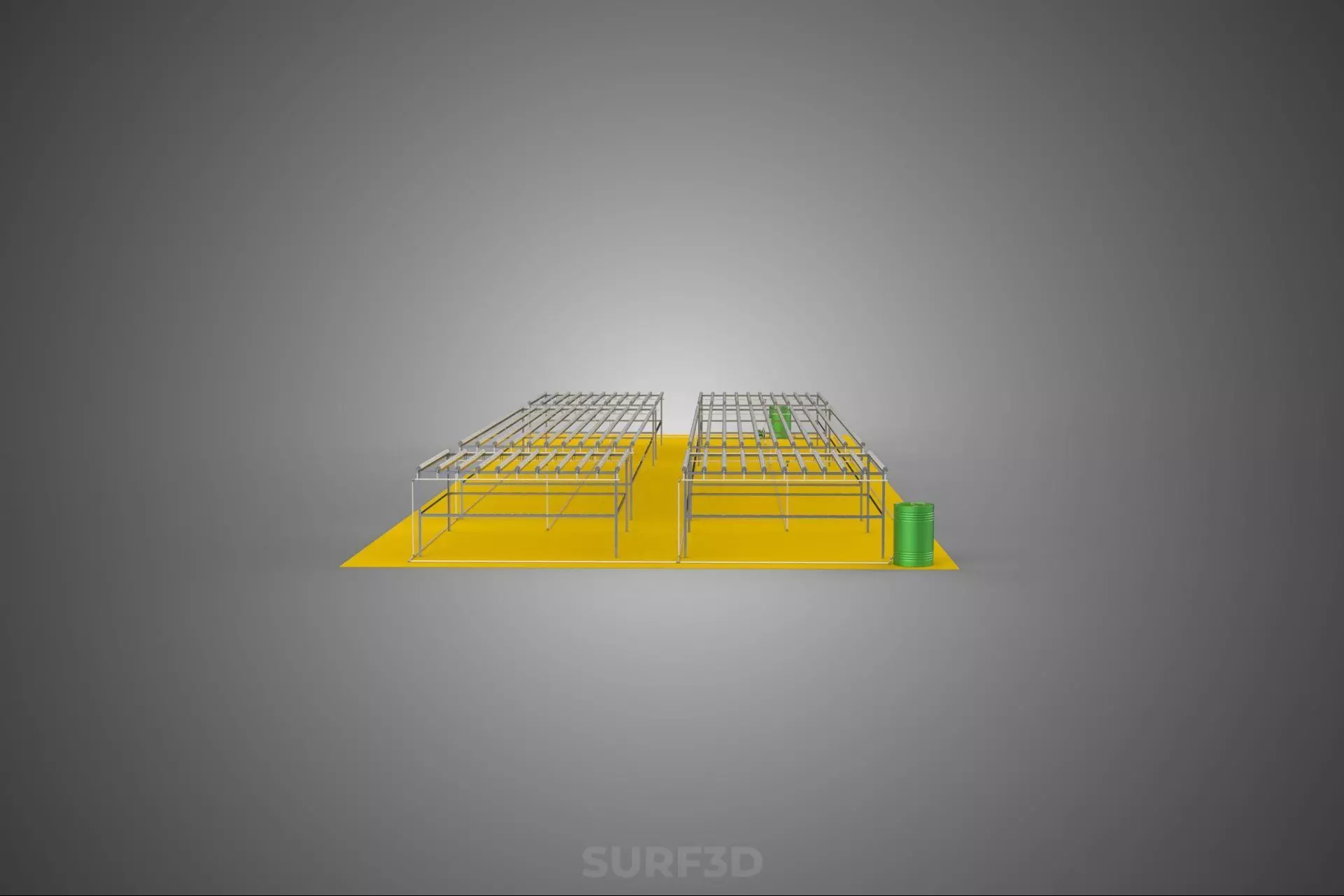 FIELD GARDEN LAYOUT AEROPONIC HYDROPONIC PLANT CROP FARM FACTORY 3D model_12