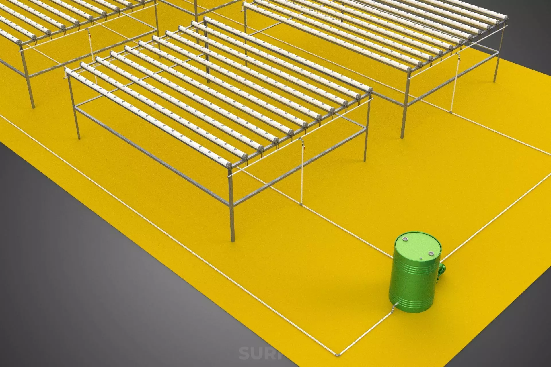 FIELD GARDEN LAYOUT AEROPONIC HYDROPONIC PLANT CROP FARM FACTORY 3D model_25