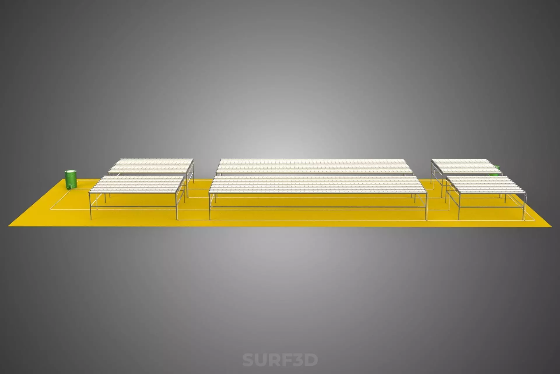 FIELD GARDEN LAYOUT AEROPONIC HYDROPONIC PLANT CROP FARM FACTORY 3D model_19