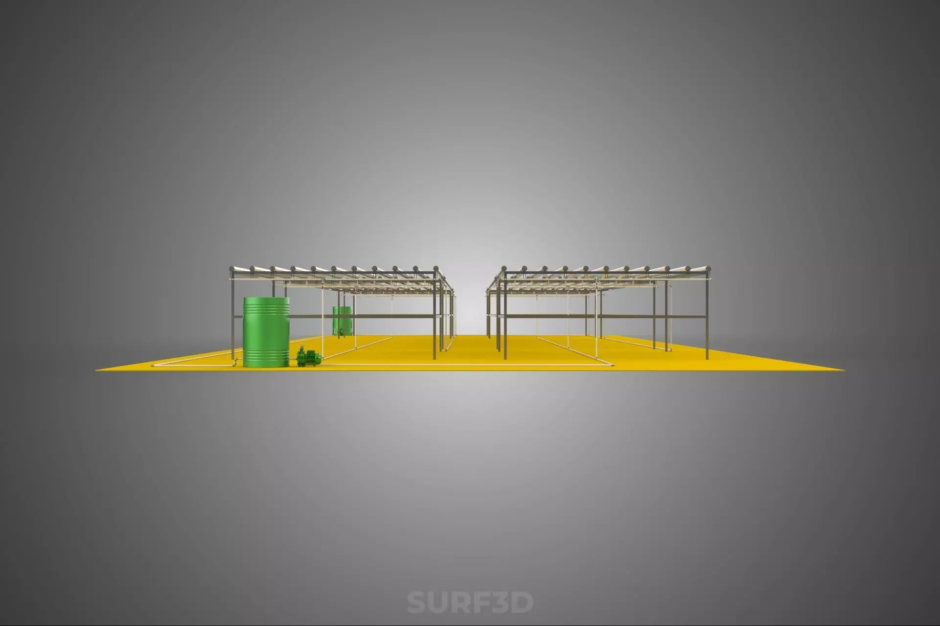 FIELD GARDEN LAYOUT AEROPONIC HYDROPONIC PLANT CROP FARM FACTORY 3D model_23