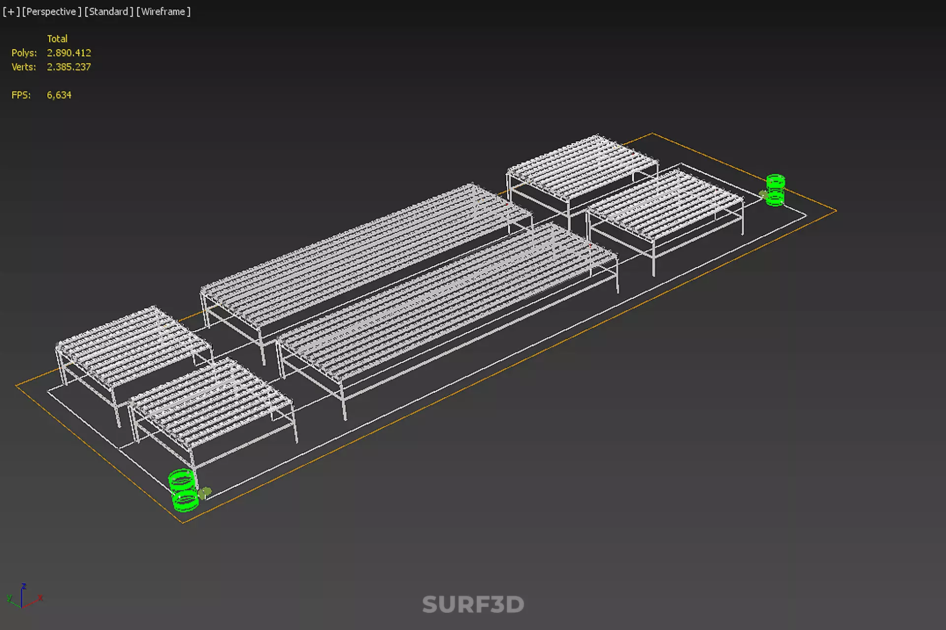 FIELD GARDEN LAYOUT AEROPONIC HYDROPONIC PLANT CROP FARM FACTORY 3D model_34