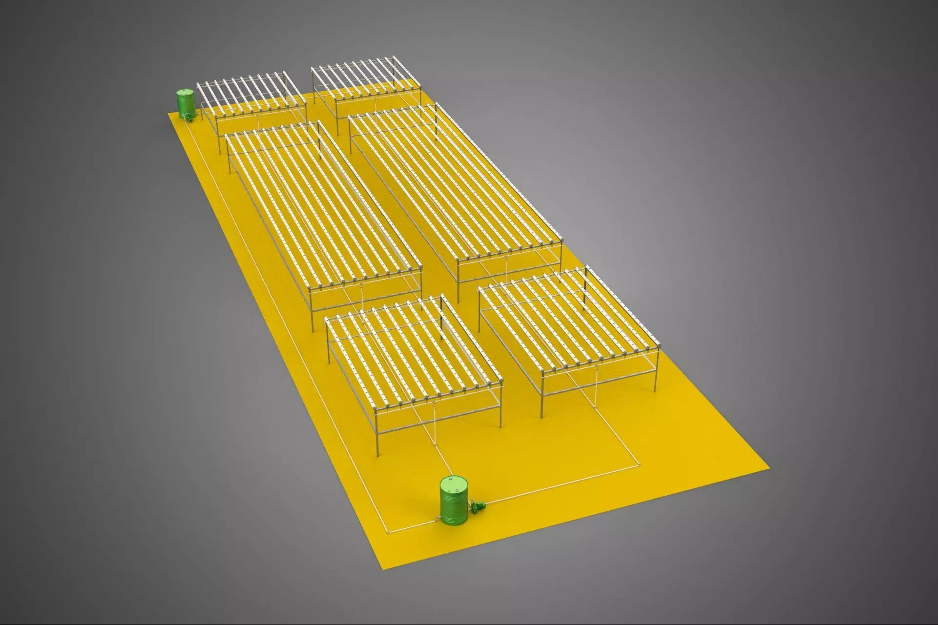 FIELD GARDEN LAYOUT AEROPONIC HYDROPONIC PLANT CROP FARM FACTORY 3D model_0