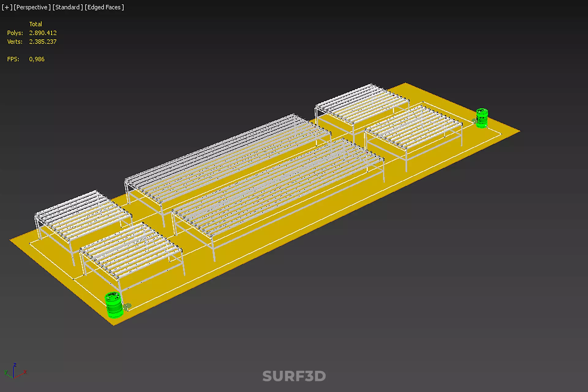 FIELD GARDEN LAYOUT AEROPONIC HYDROPONIC PLANT CROP FARM FACTORY 3D model_33