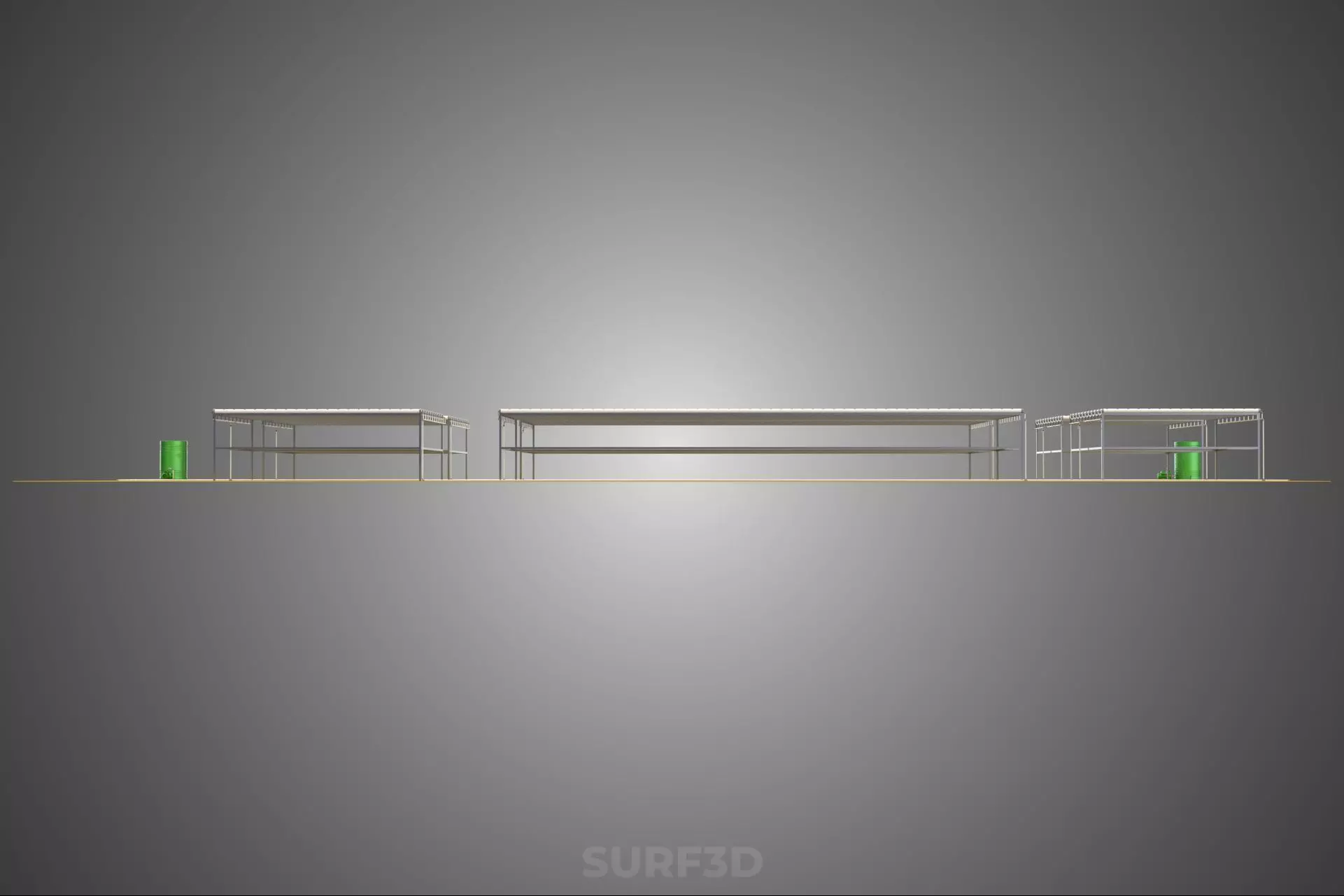 FIELD GARDEN LAYOUT AEROPONIC HYDROPONIC PLANT CROP FARM FACTORY 3D model_17
