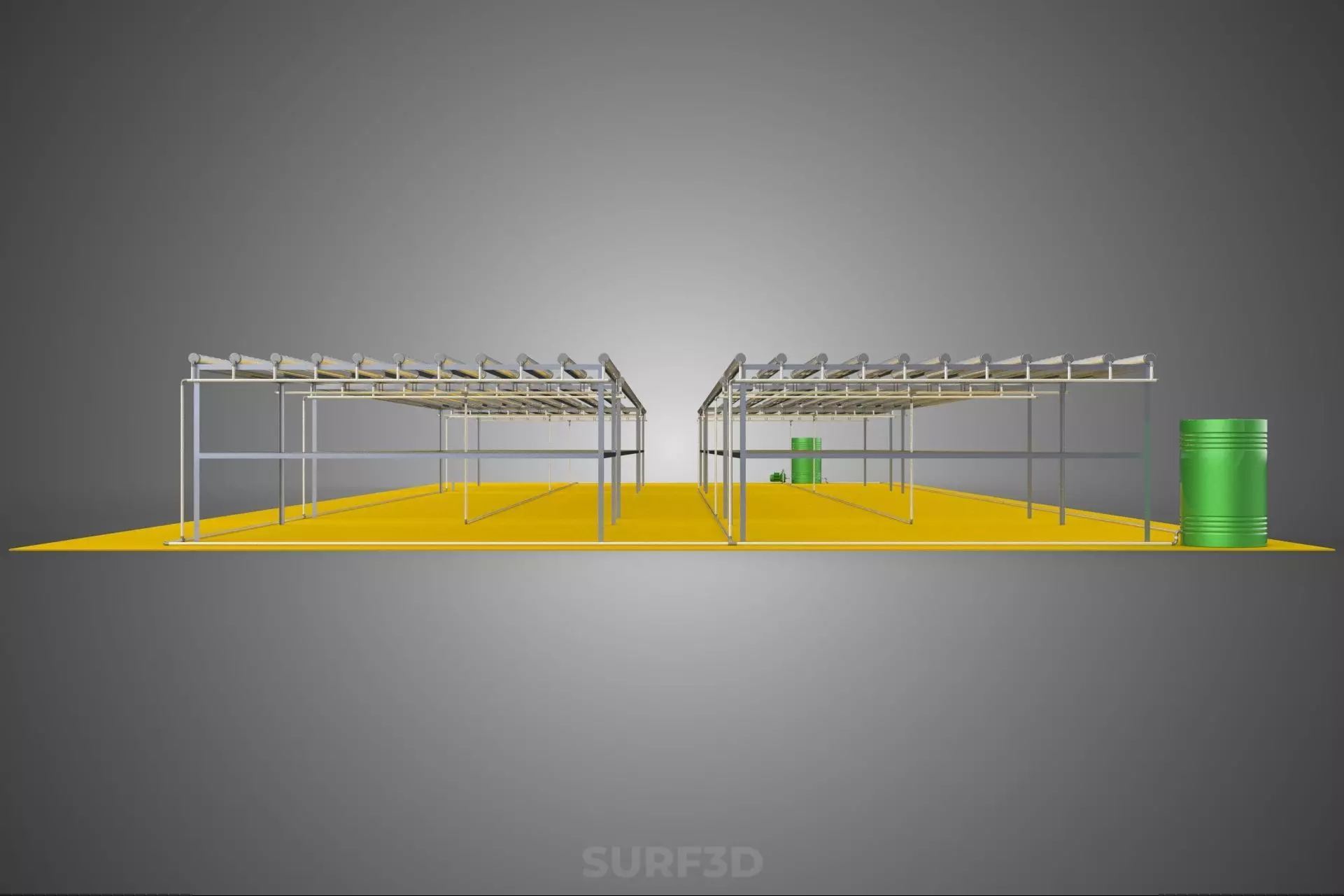 FIELD GARDEN LAYOUT AEROPONIC HYDROPONIC PLANT CROP FARM FACTORY 3D model_21