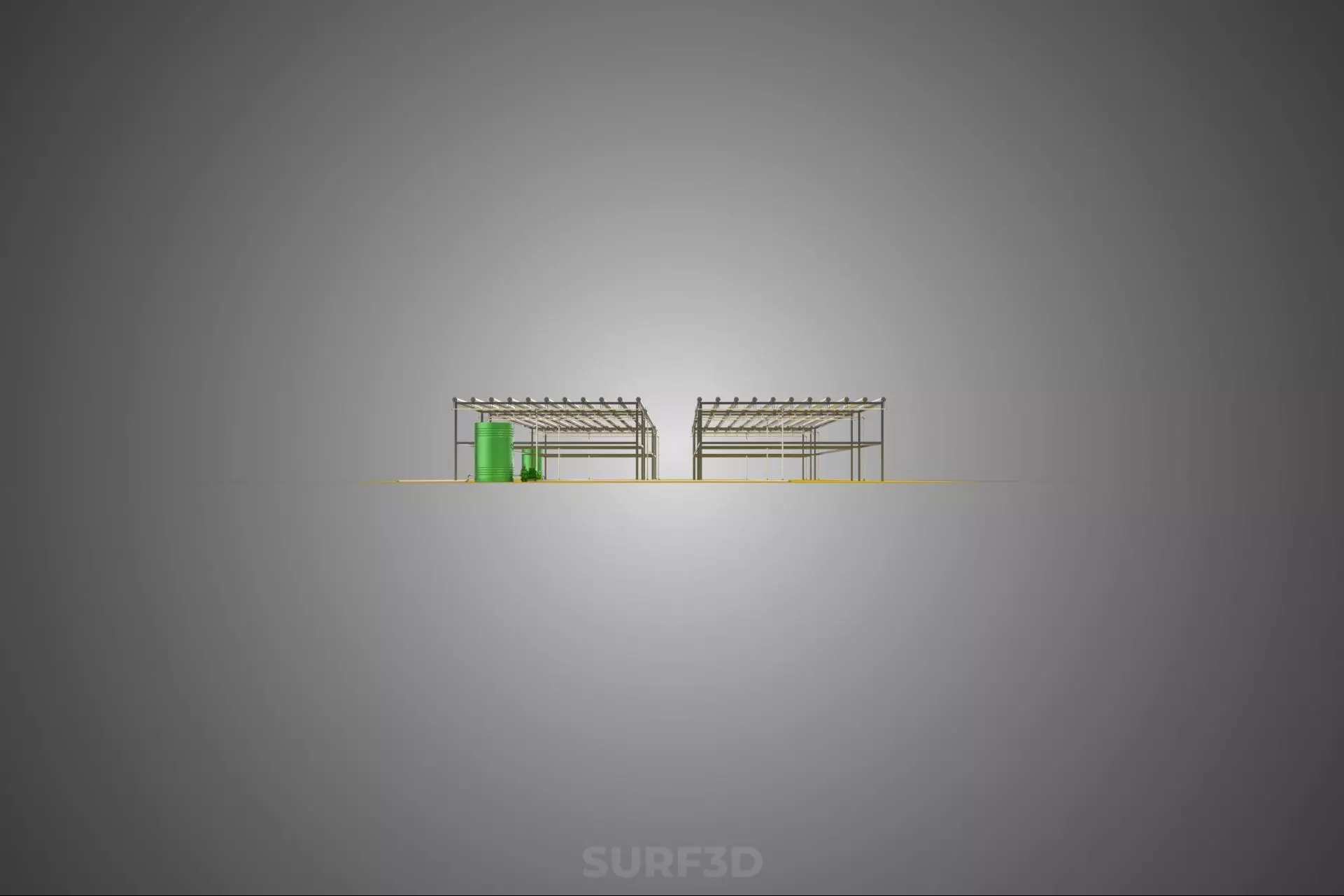 FIELD GARDEN LAYOUT AEROPONIC HYDROPONIC PLANT CROP FARM FACTORY 3D model_15