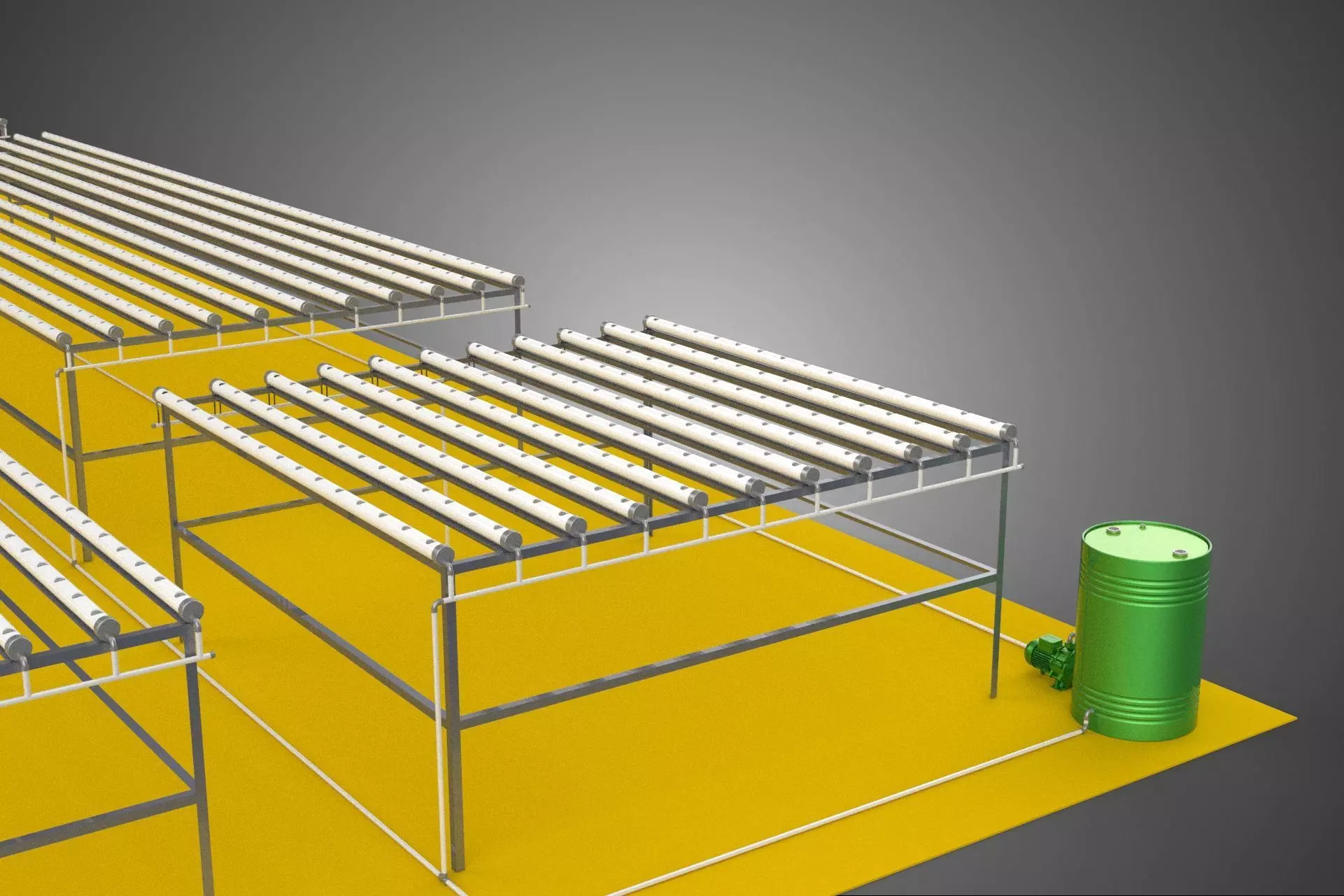 FIELD GARDEN LAYOUT AEROPONIC HYDROPONIC PLANT CROP FARM FACTORY 3D model_31