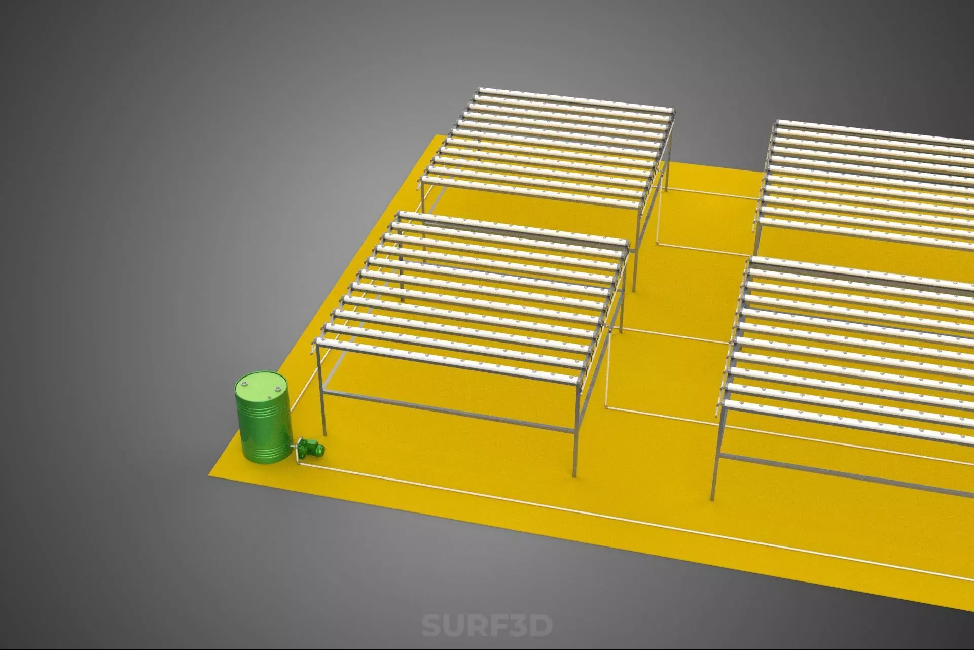 FIELD GARDEN LAYOUT AEROPONIC HYDROPONIC PLANT CROP FARM FACTORY 3D model_28