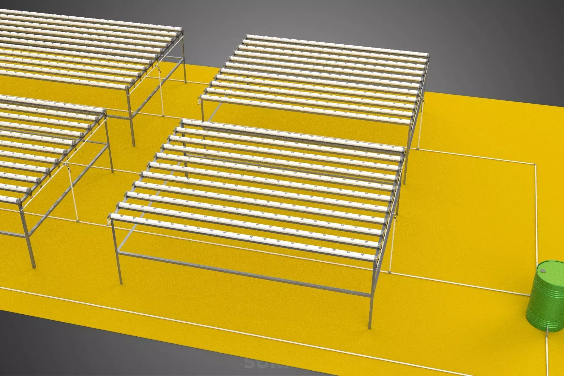 FIELD GARDEN LAYOUT AEROPONIC HYDROPONIC PLANT CROP FARM FACTORY 3D model_26