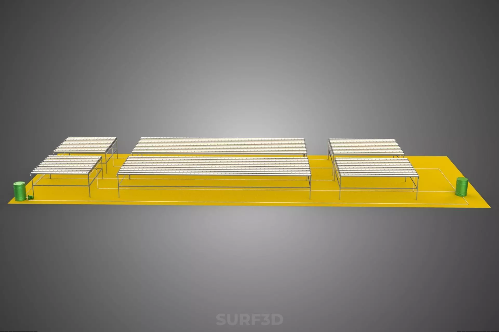 FIELD GARDEN LAYOUT AEROPONIC HYDROPONIC PLANT CROP FARM FACTORY 3D model_20