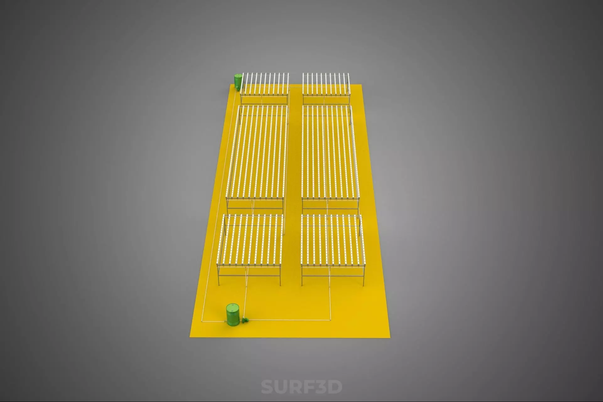 FIELD GARDEN LAYOUT AEROPONIC HYDROPONIC PLANT CROP FARM FACTORY 3D model_2