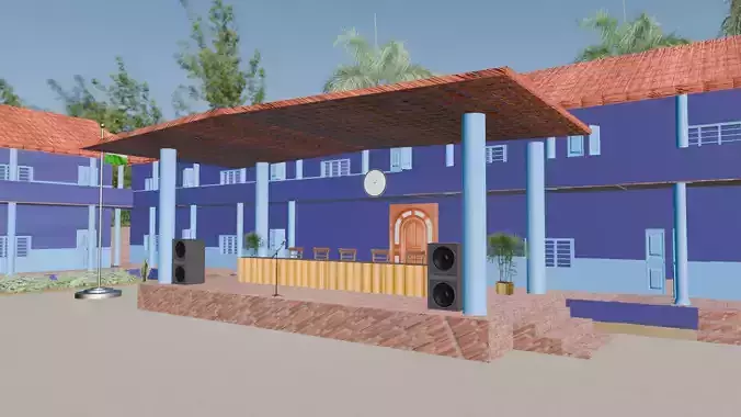 Goverment School With All Necessary Props 