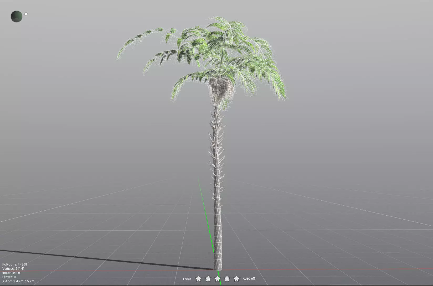 EVERYPlant Black Tree Fern LowPoly Low-poly 3D model_32