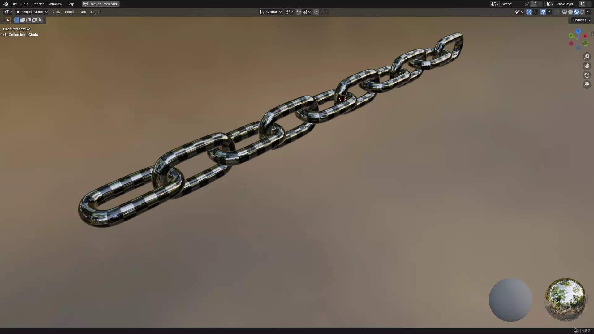 Silver Chain PBR 3D model_37