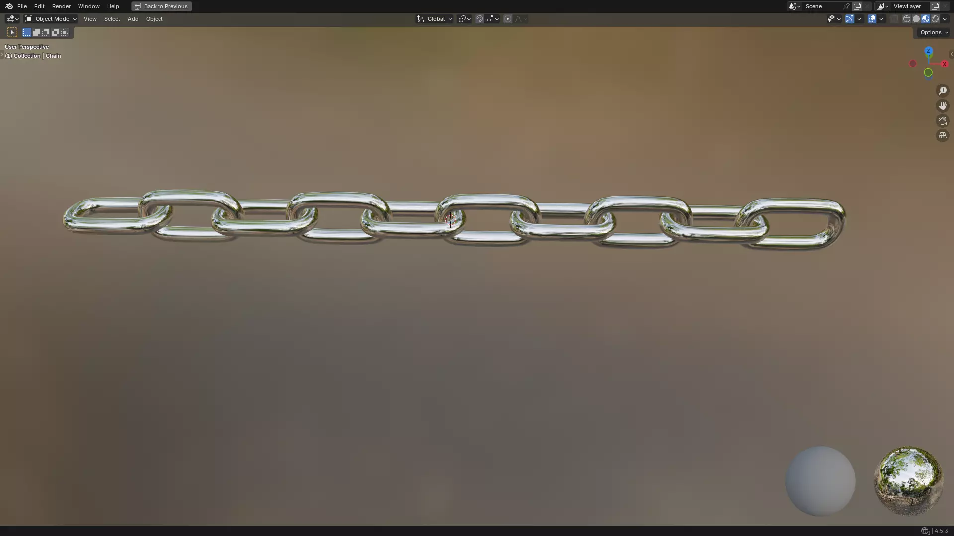 Silver Chain PBR 3D model_16