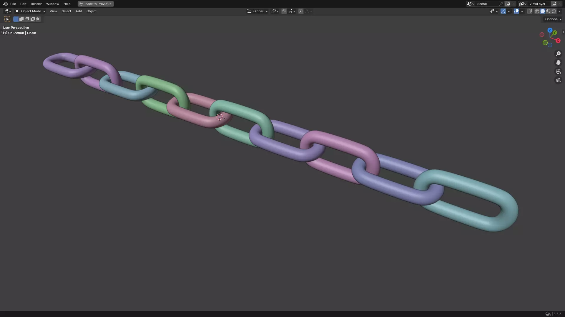 Silver Chain PBR 3D model_31