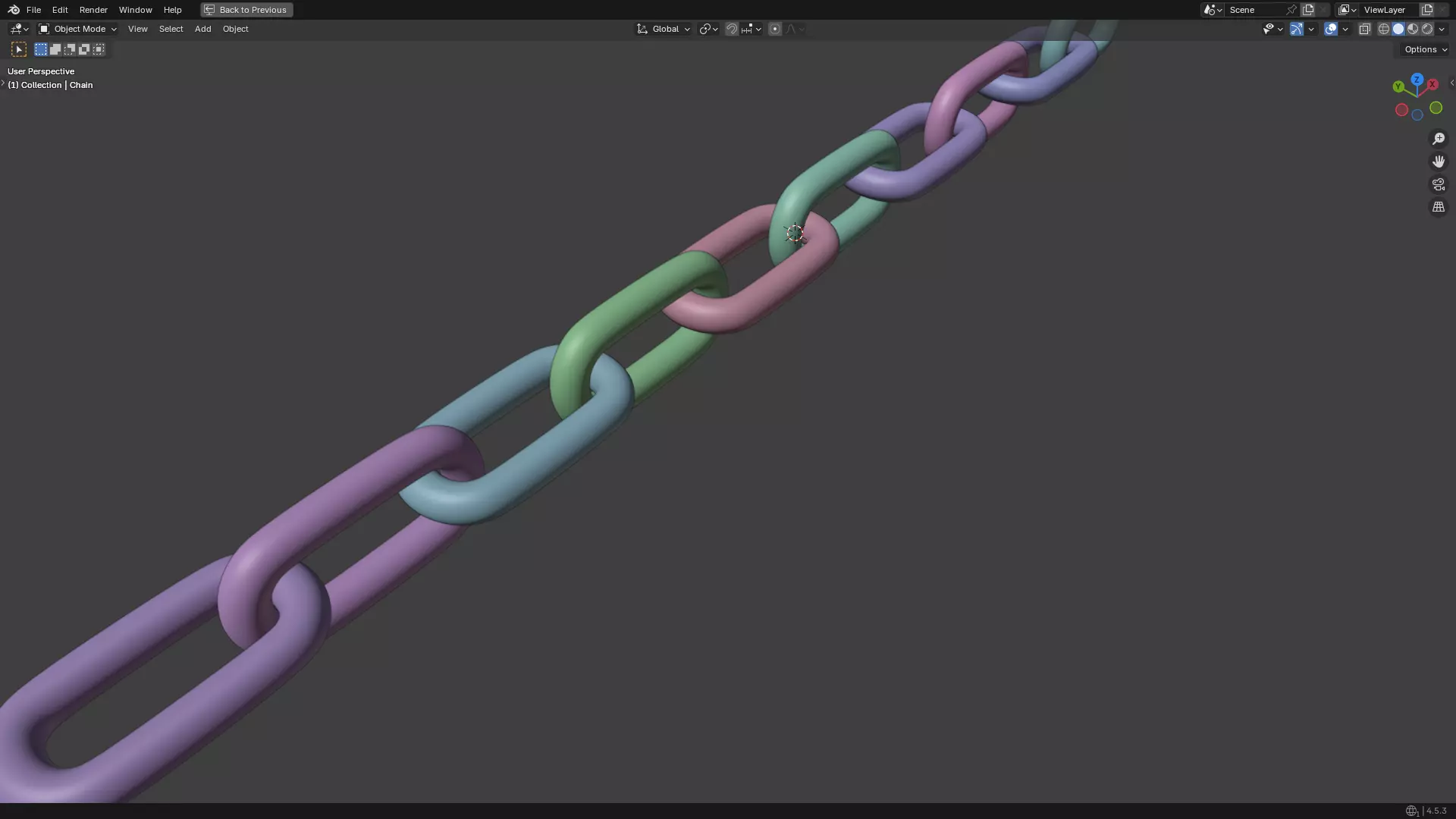 Silver Chain PBR 3D model_32