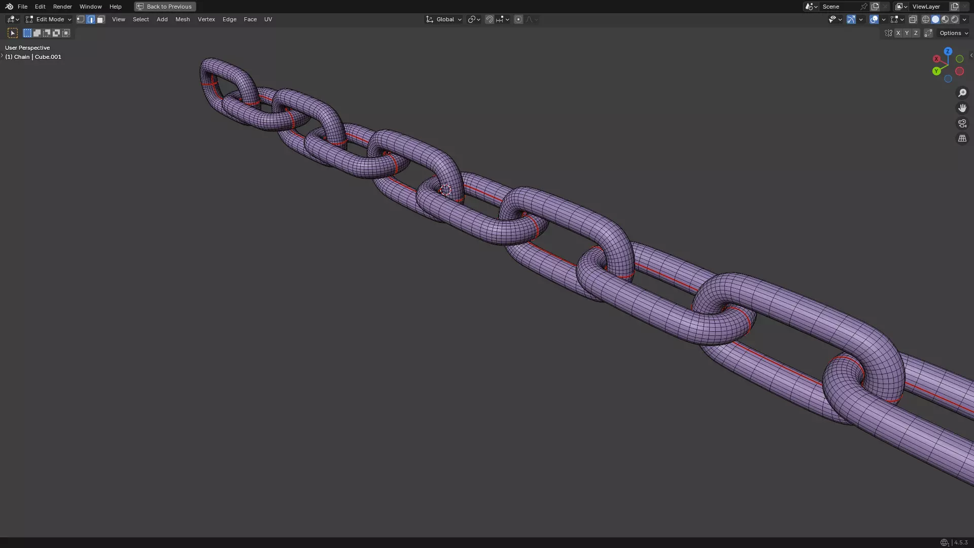 Silver Chain PBR 3D model_30