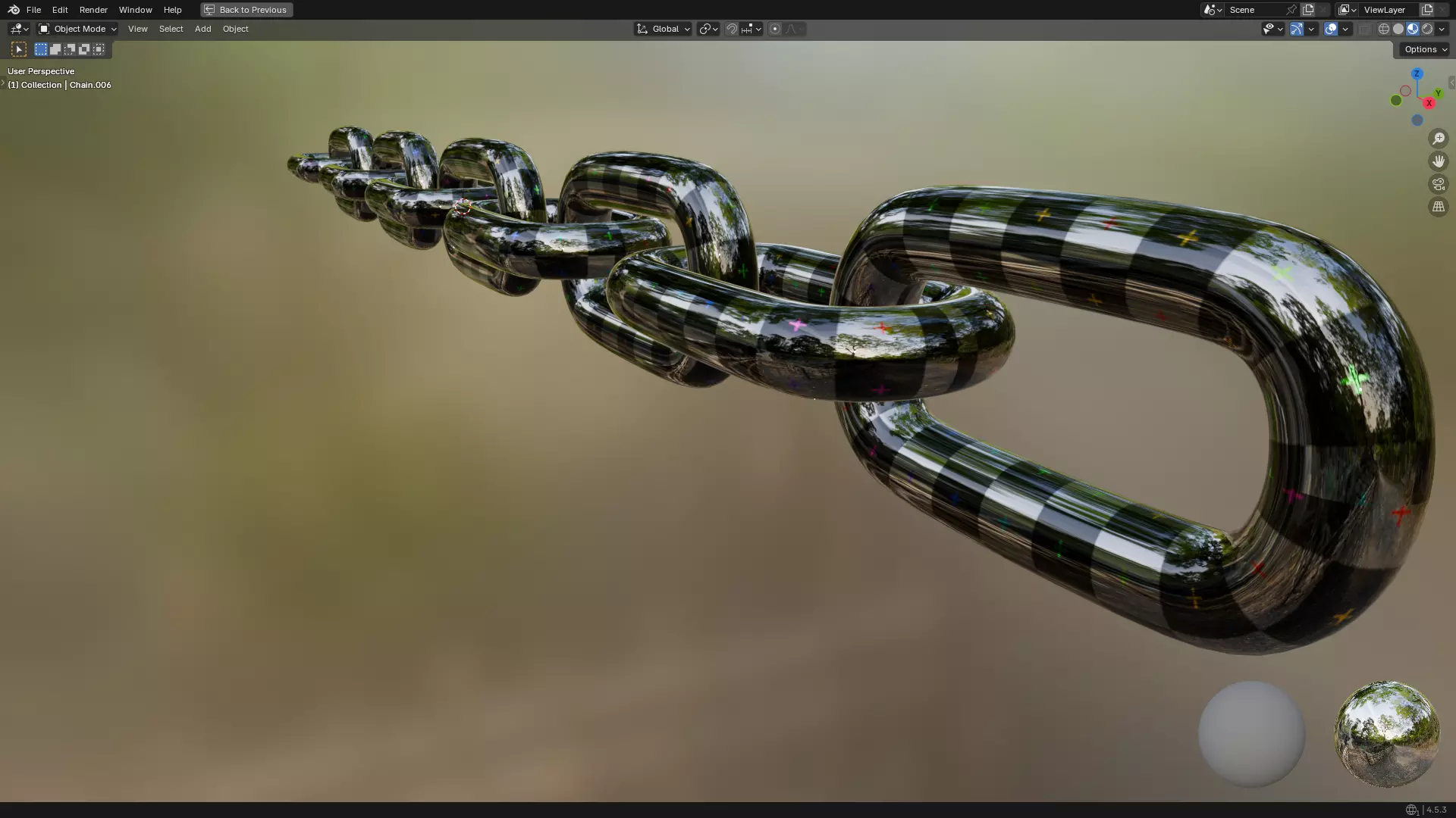 Silver Chain PBR 3D model_38