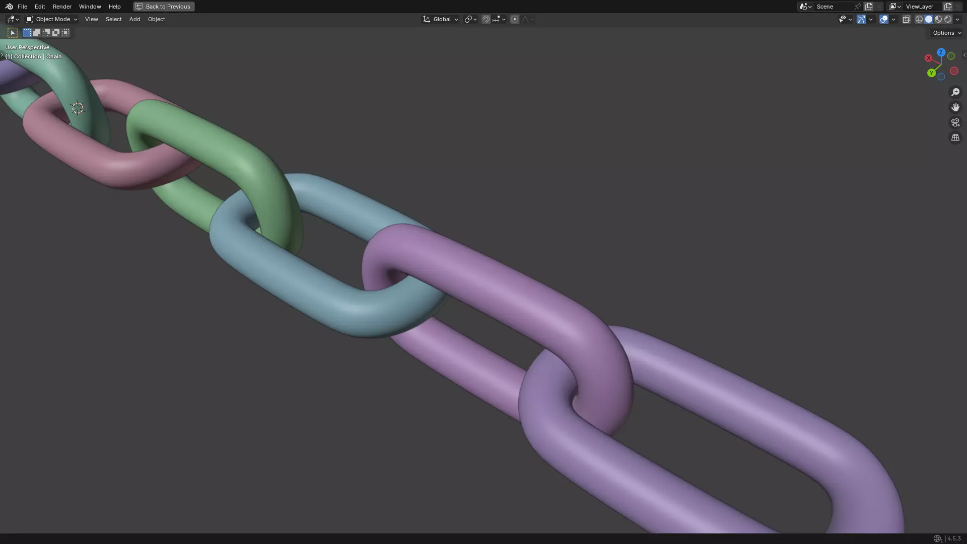 Silver Chain PBR 3D model_33