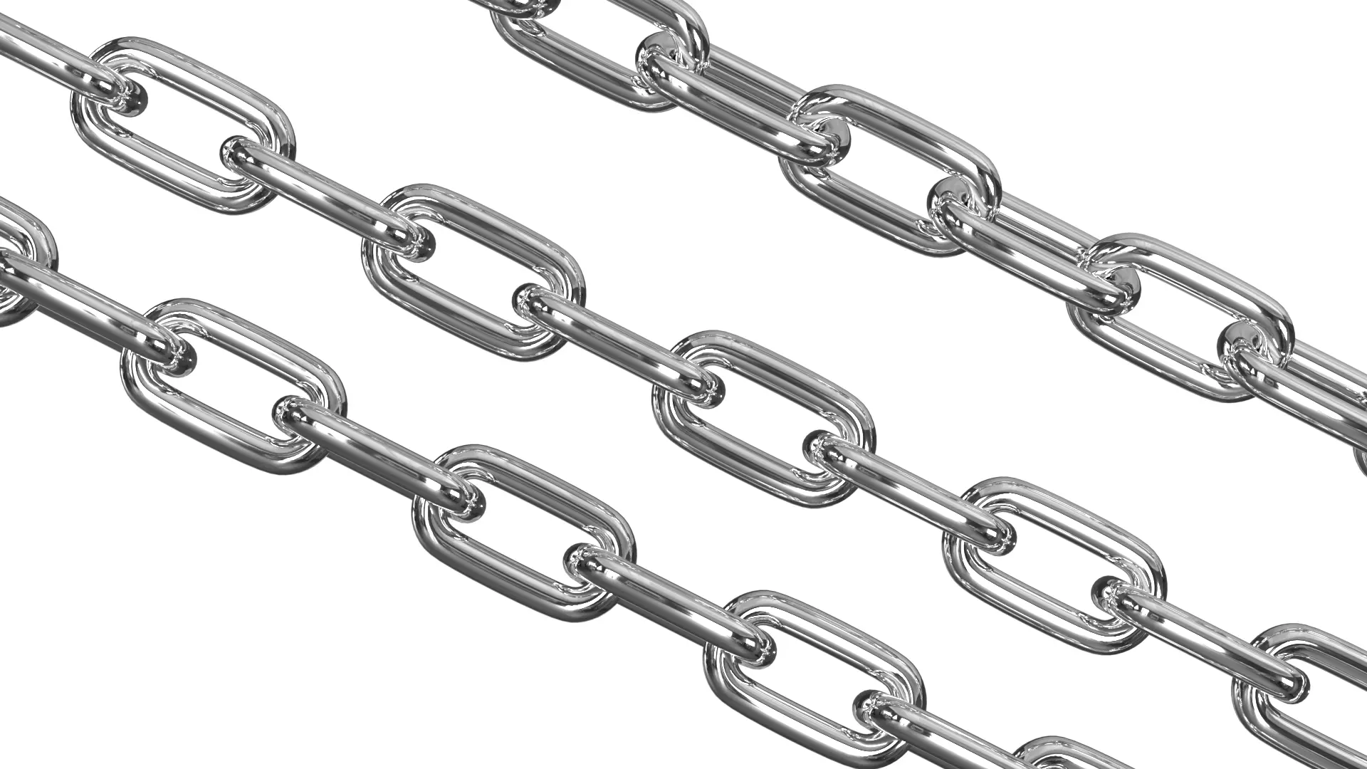 Silver Chain PBR 3D model_0