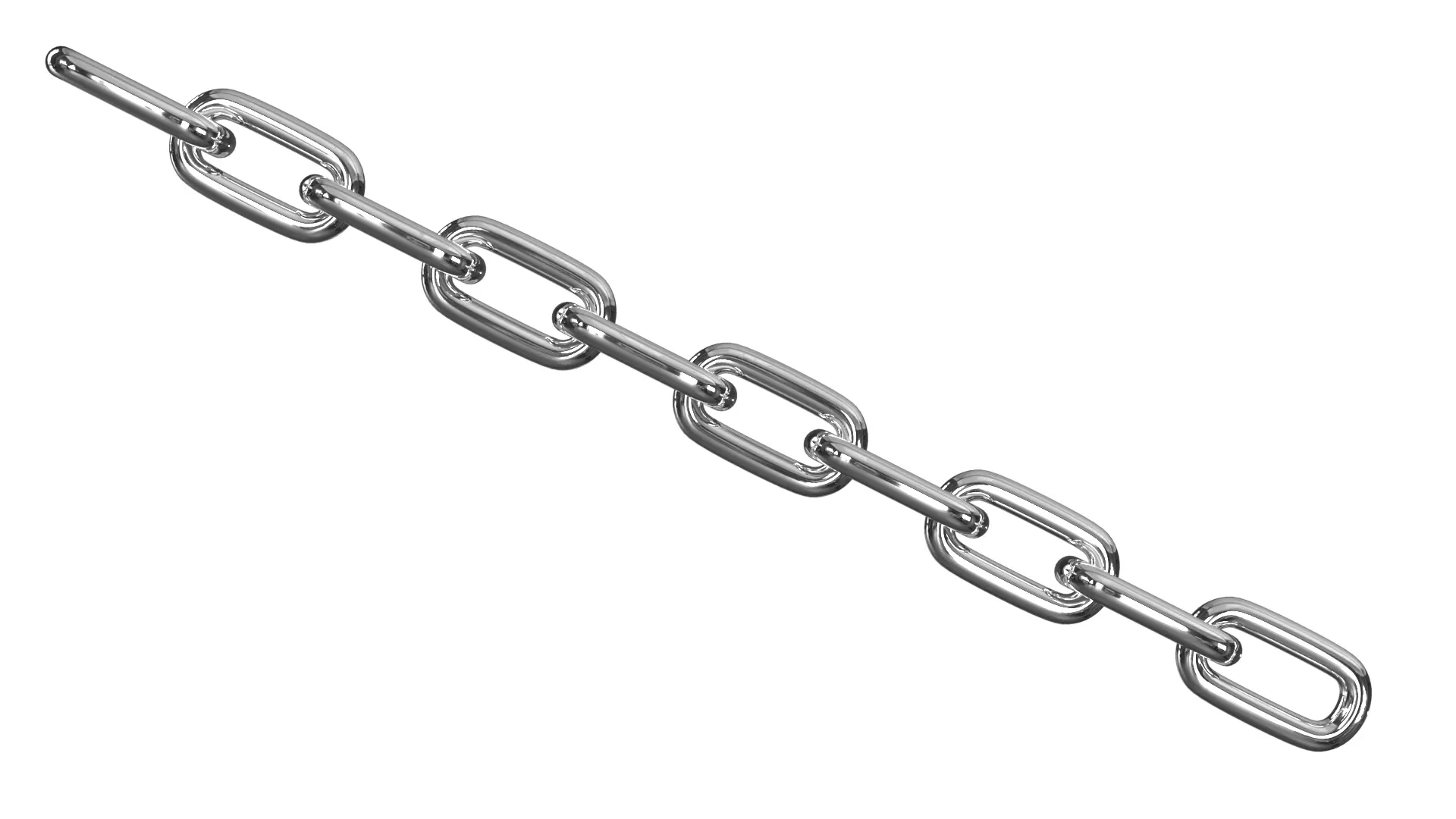 Silver Chain PBR 3D model_2