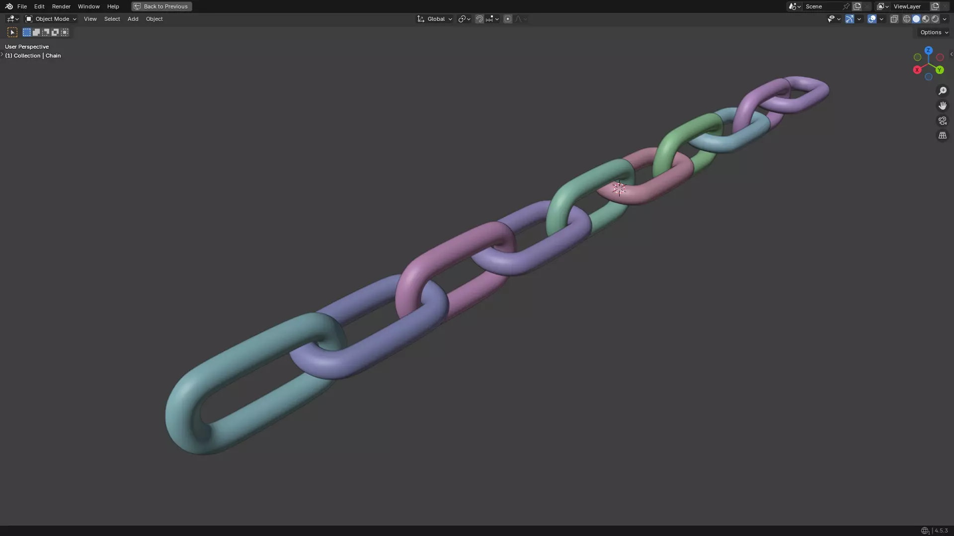 Silver Chain PBR 3D model_35